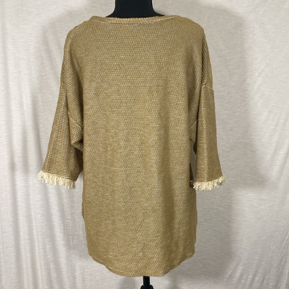 Robert Louis Women’s Short Sleeve Oversized Top Size Large with Pockets - Picture 2 of 7